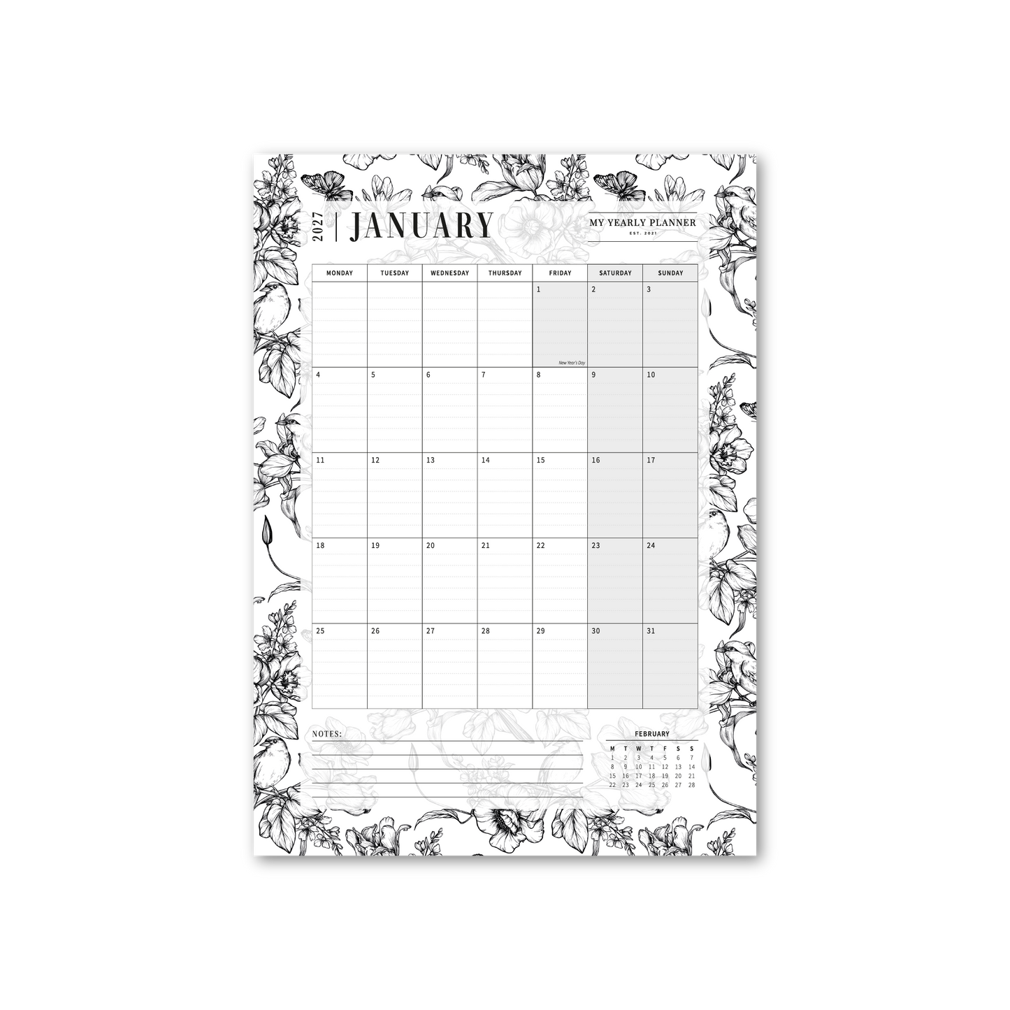 The Signature Fridge Calendar 2027 — Timeless. Sophisticated. Effortless.