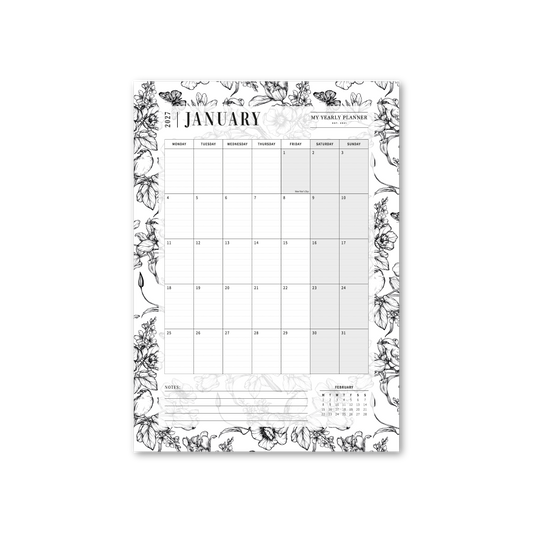 The Signature Fridge Calendar 2027 —  Timeless. Sophisticated. Effortless.